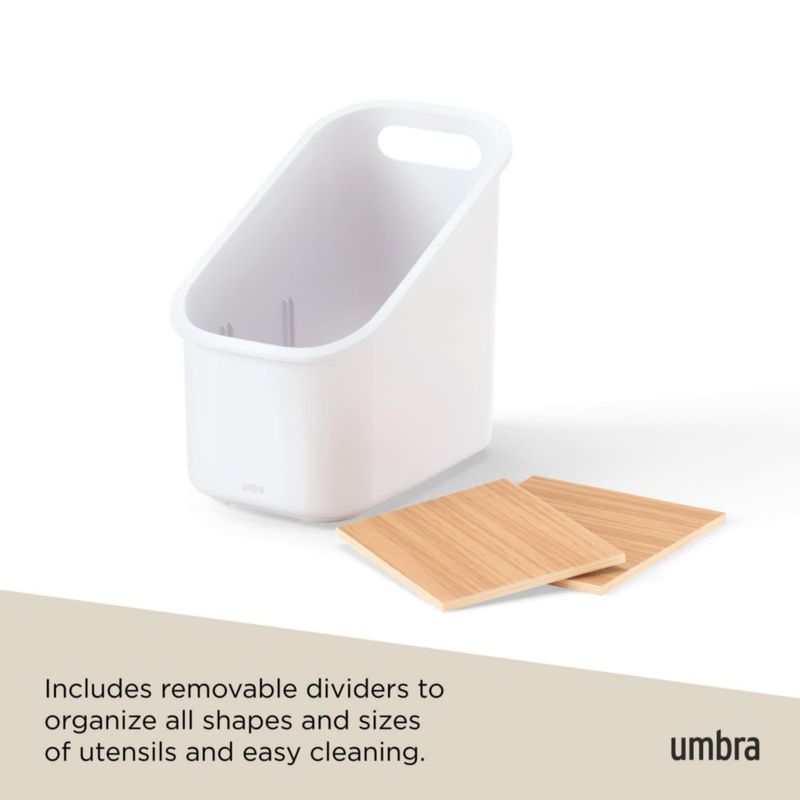 Caddy Umbra Bellwood Almacenamiento de Cocina Blanco/Natural