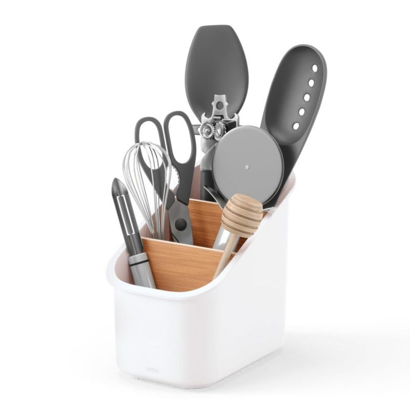 Caddy Umbra Bellwood Almacenamiento de Cocina Blanco/Natural