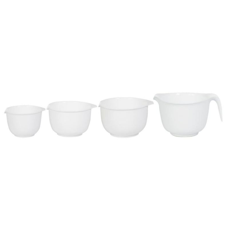 Tazones Glad de 4 piezas apilables gris con vertedor aptos para lavavajillas
