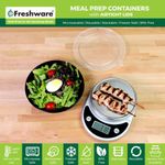 Freshware Almacenamiento de Alimentos – Pack de 150 unidades de 32 oz negro