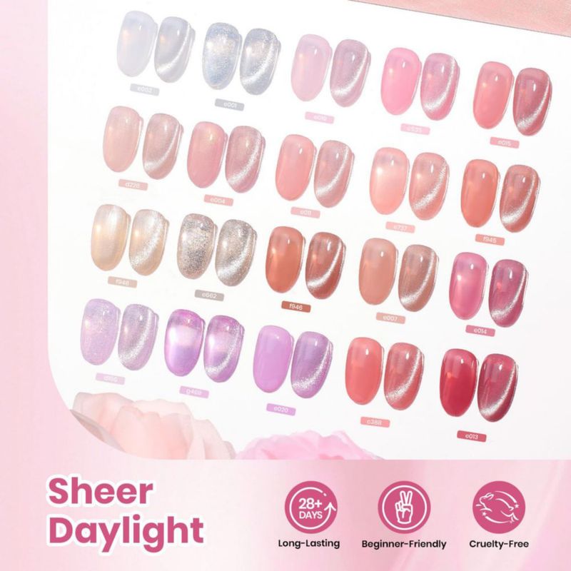 Kit de uñas de gel beetles – 20 colores – Luz UV
