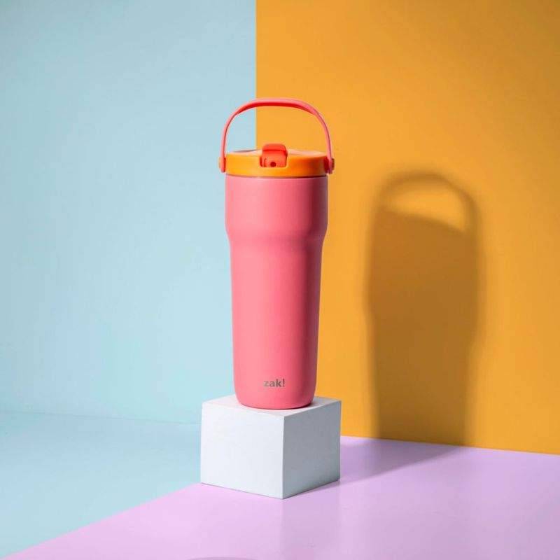 Vaso Térmico de Viaje Zak Designs 850 ml Rosa So Sweet con Boquilla de Paja