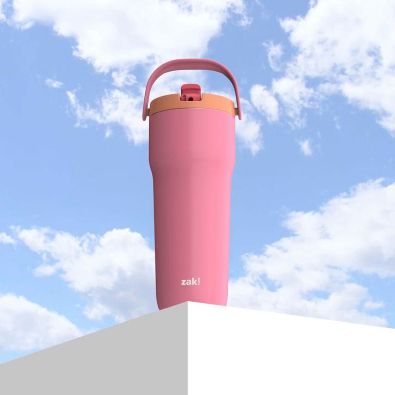 Vaso Térmico de Viaje Zak Designs 850 ml Rosa So Sweet con Boquilla de Paja