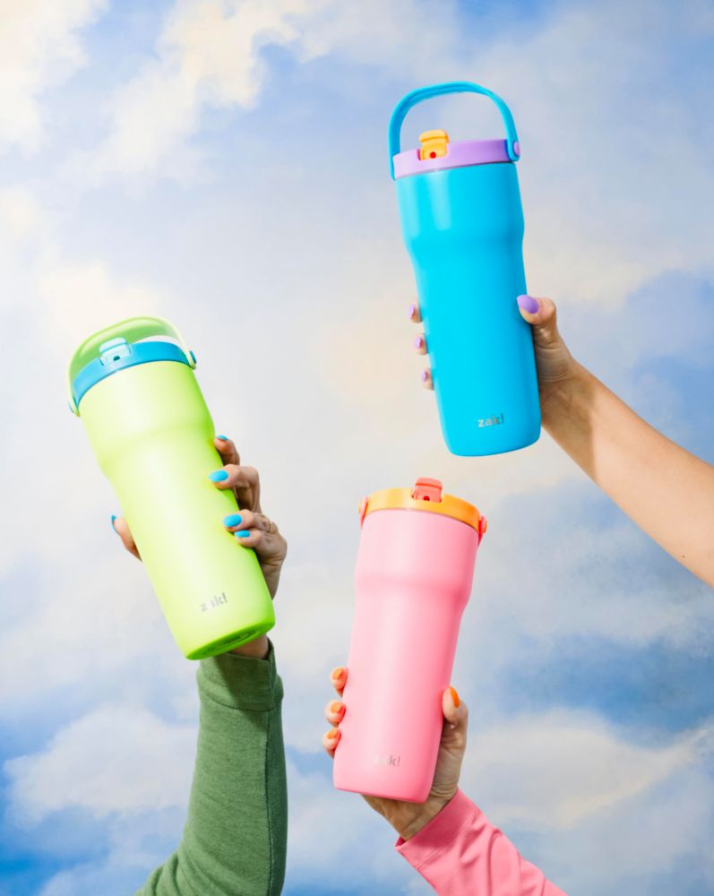 Vaso Térmico de Viaje Zak Designs 850 ml Rosa So Sweet con Boquilla de Paja