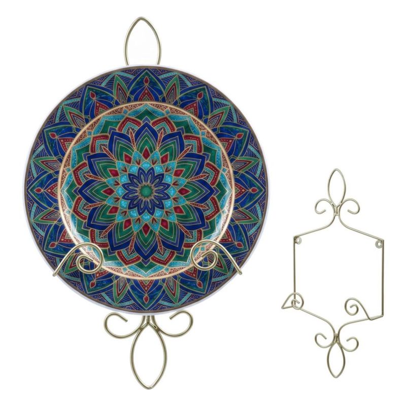 Portaplato de Pared MyGift 41 cm Tono Latón – Alambre Metálico