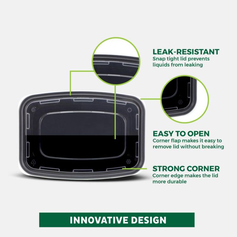 Envases para preparación de comidas Freshware 680 ml paquete de 150 BPA libre