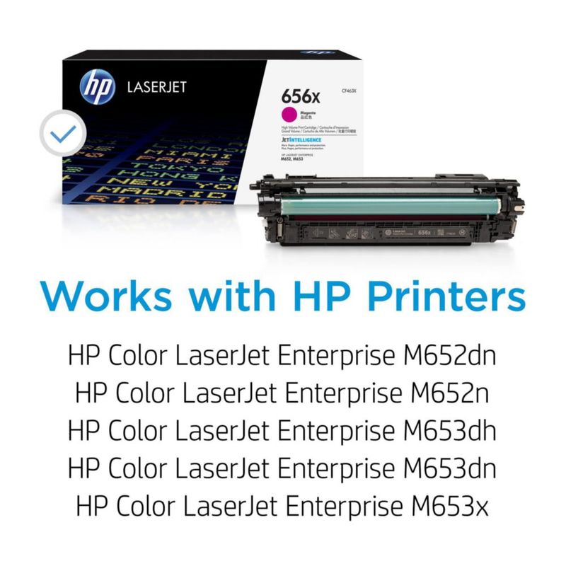 Cartucho de tóner HP 656X Magenta de alto rendimiento CF463X