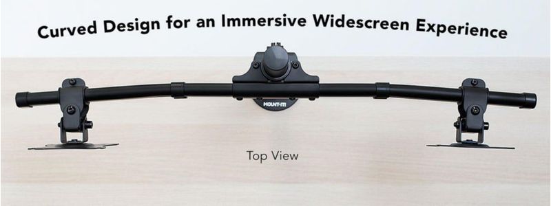Soporte para monitor dual Mount-It! 79 cm con abrazadera en C y pasacable