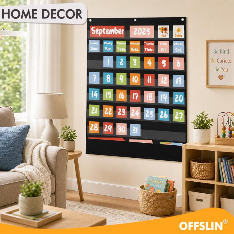 Calendario de fichas OFFSLIN 71 cm x 62 cm 70 tarjetas negro