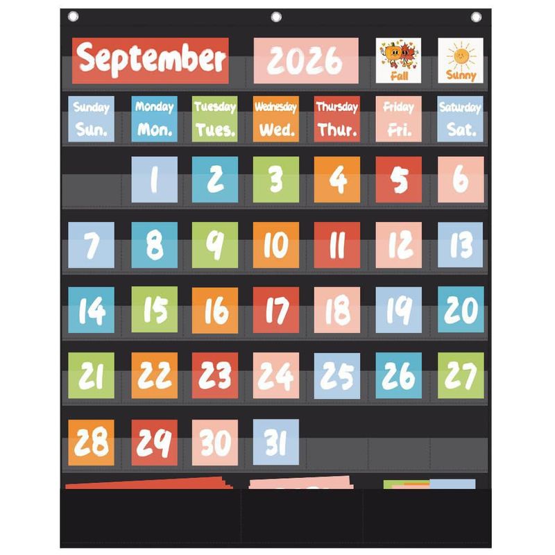 Calendario de fichas OFFSLIN 71 cm x 62 cm 70 tarjetas negro