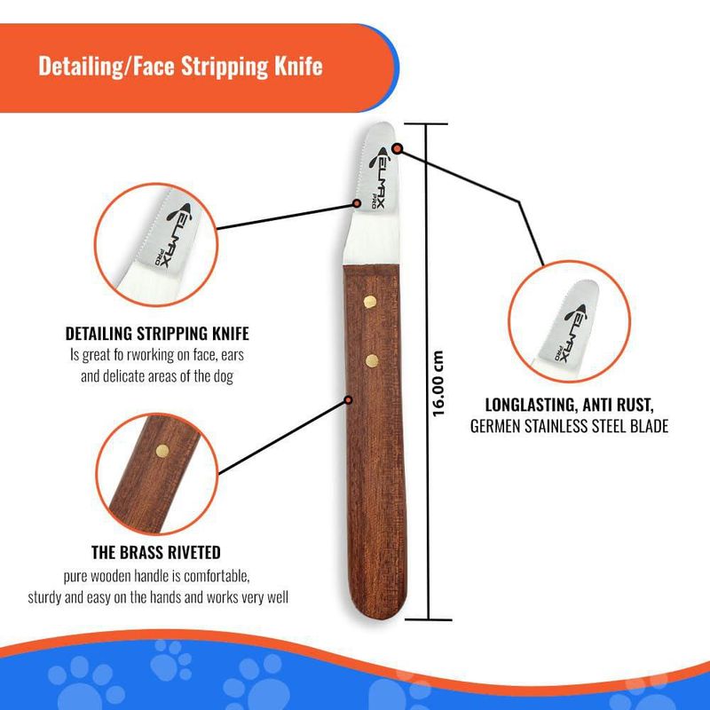 CUCHILLO Elmax Pro de Deslanado 4 Unidades Acero Inoxidable