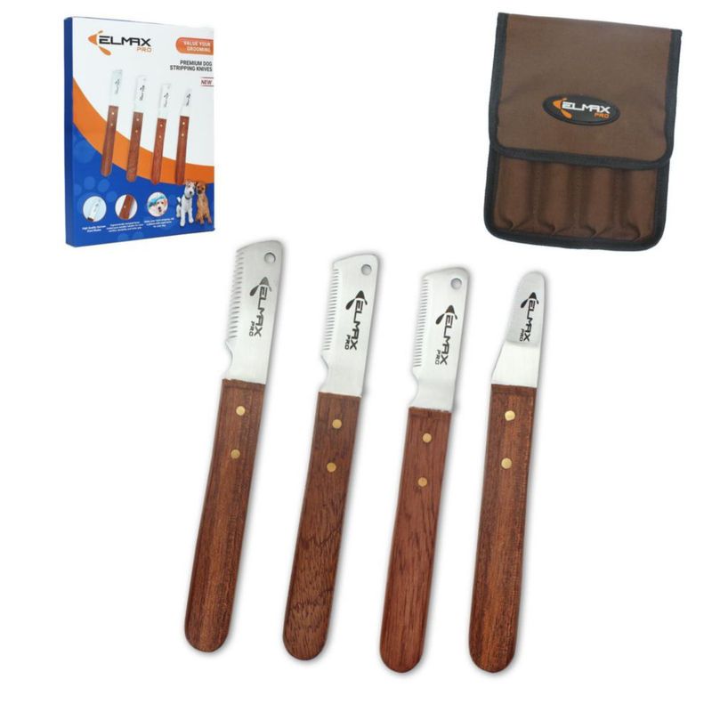 CUCHILLO Elmax Pro de Deslanado 4 Unidades Acero Inoxidable