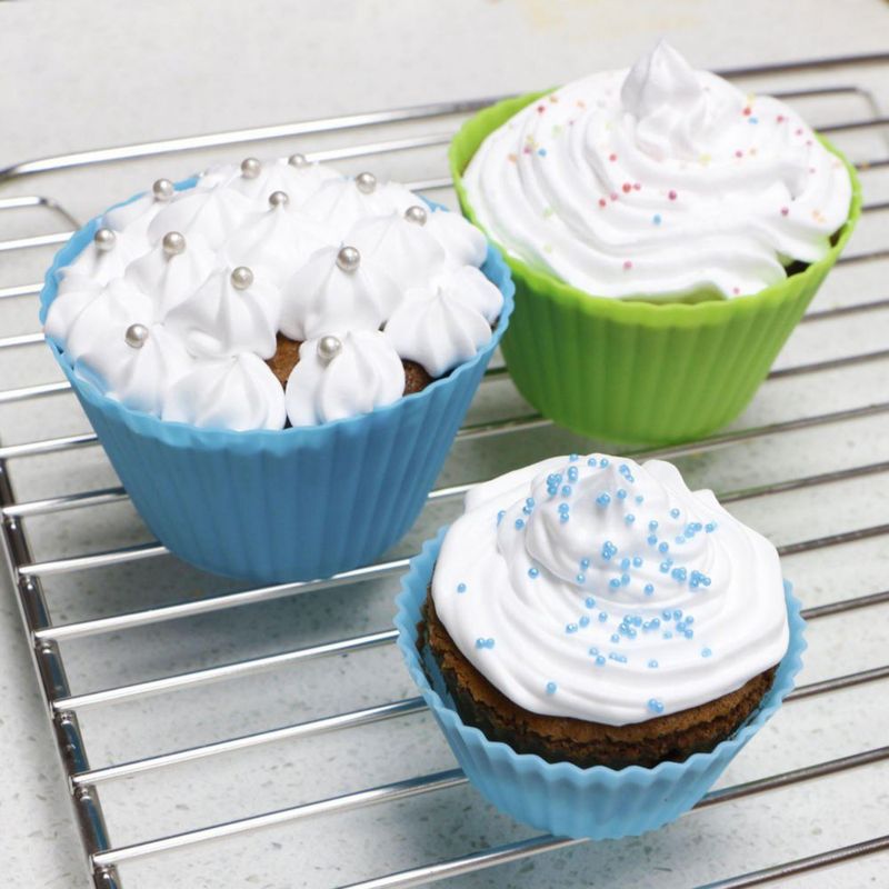 Moldes de silicona para muffins Webake 9 cm pack de 12 colores