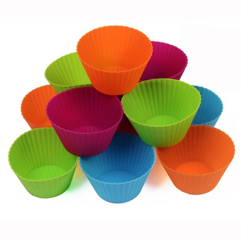 Moldes de silicona para muffins Webake 9 cm pack de 12 colores