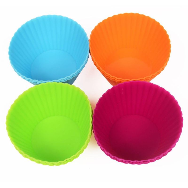 Moldes de silicona para muffins Webake 9 cm pack de 12 colores