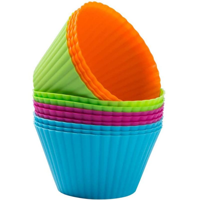 Moldes de silicona para muffins Webake 9 cm pack de 12 colores