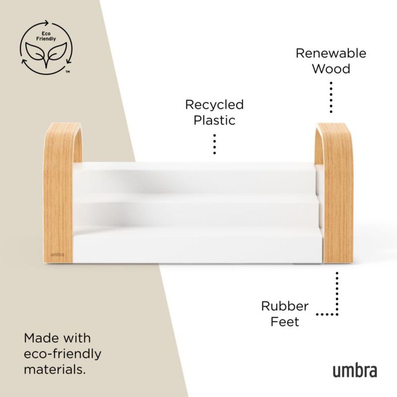 Estante de especias Umbra 30-61 cm Blanco/Natural