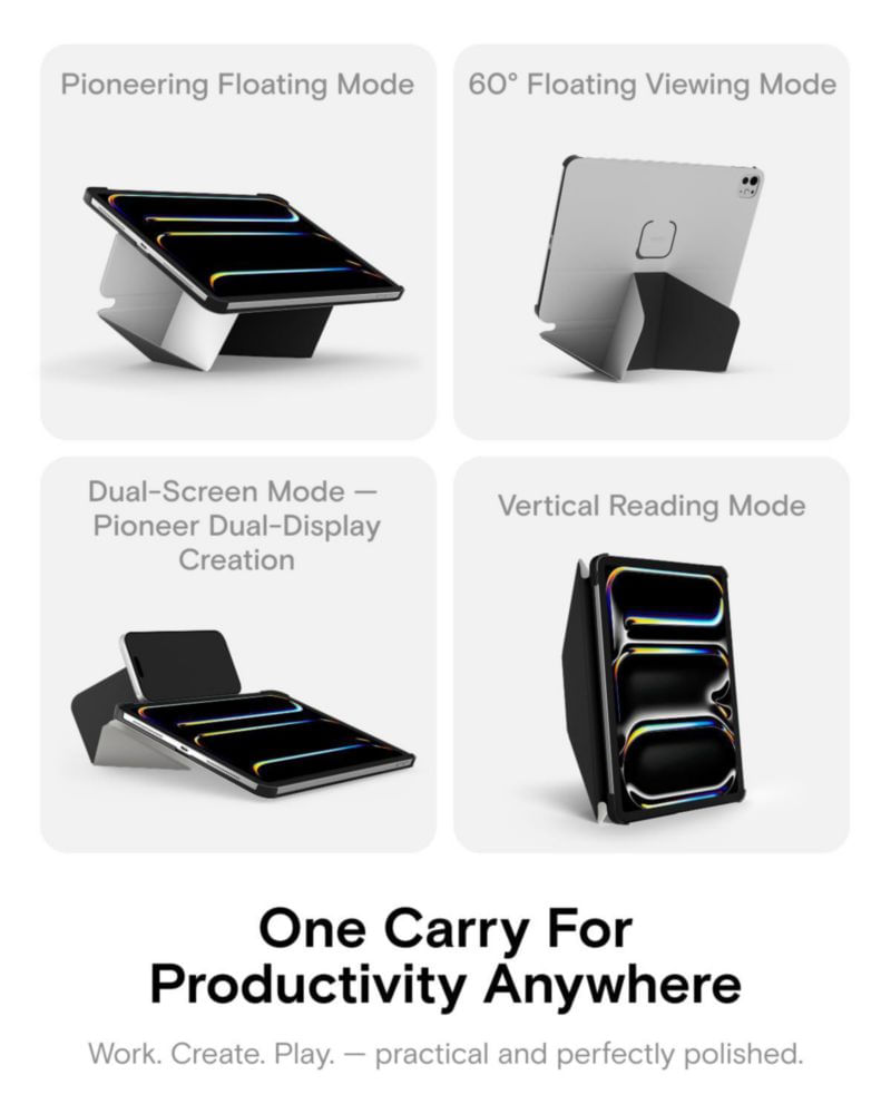 Funda MOFT Dynamic Folio para iPad 13" M5/M4 con protección de esquinas