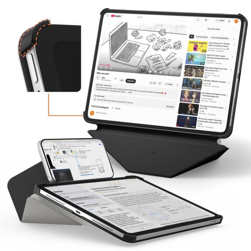 Funda MOFT Dynamic Folio para iPad 13" M5/M4 con protección de esquinas