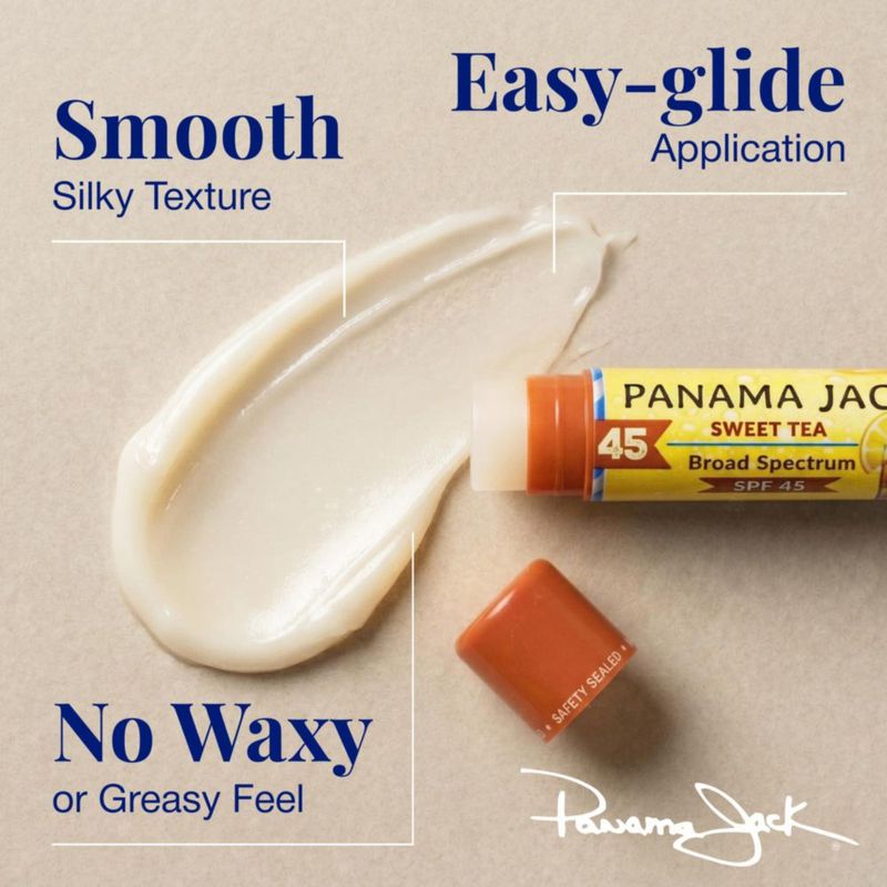 Bálsamo labial con protector solar Panama Jack SPF 45 Sweet Tea - paquete de 12
