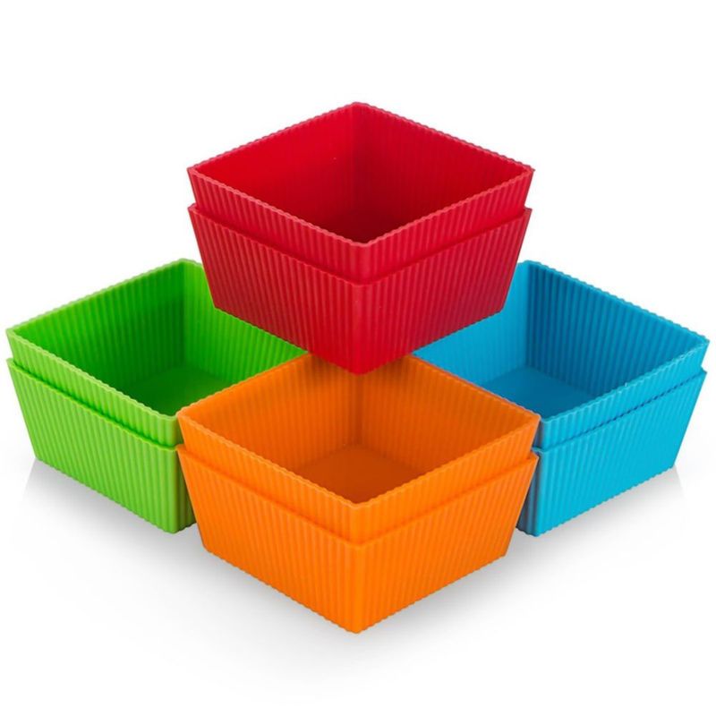 Set de 8 tazas reutilizables de silicona Webake de 9 cm