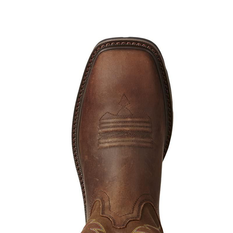 BOTA ARIAT Groundbreaker con Puntera de Acero Cuadrada Ancha 10 Marrón