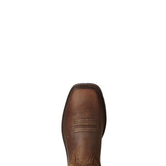 BOTA ARIAT Groundbreaker con Puntera de Acero Cuadrada Ancha 10 Marrón