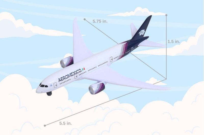 Avión de metal fundido Daron Aeroméxico 14 cm 3+