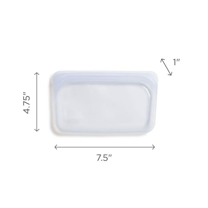 Bolsa de alimentos Stasher 340 ml color cítrico reutilizable de silicona