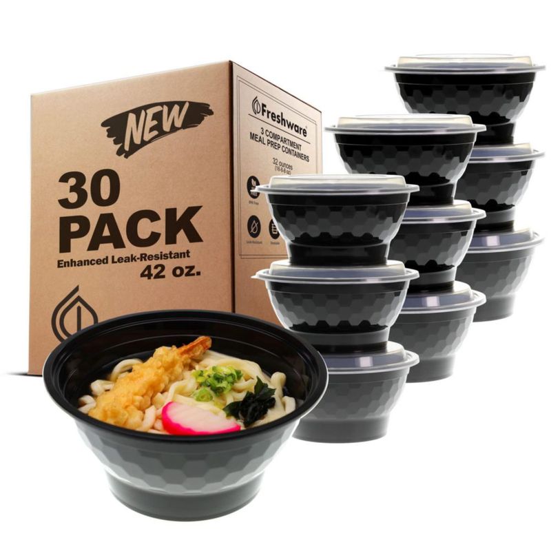Juego de 30 contenedores Freshware 1200 ml libre de BPA