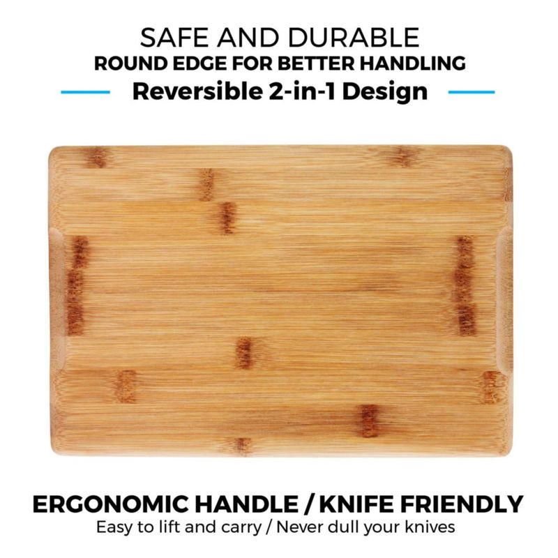 Tabla de cortar Freshware 38x25 cm juego de 2 piezas de bambú