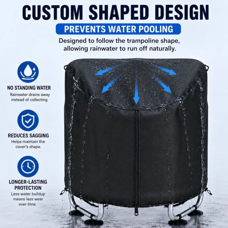 Cobertura para Trampolín XCZ 141 cm Negro con Cremallera