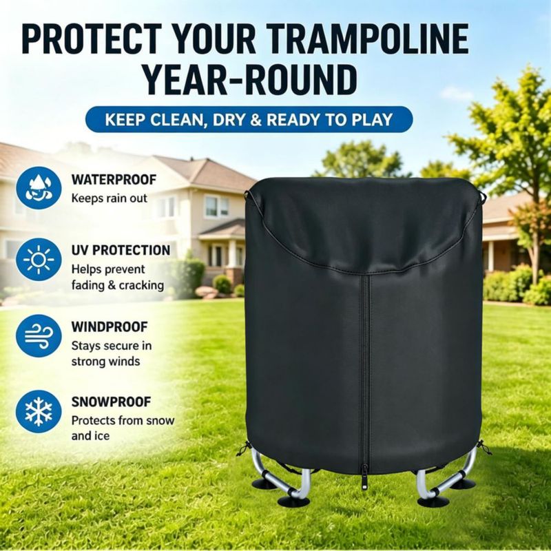Cobertura para Trampolín XCZ 141 cm Negro con Cremallera