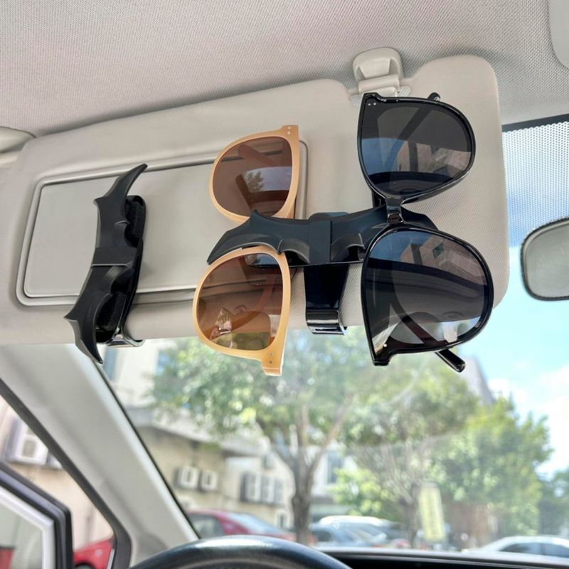 Portagafas RANGUOWEN Clip para Visera de Coche Negro