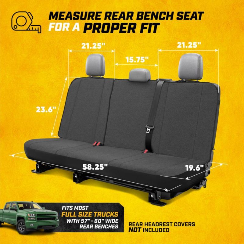 Fundas de Asiento CAT para Pickup de Tamaño Completo - Juego de Algodón