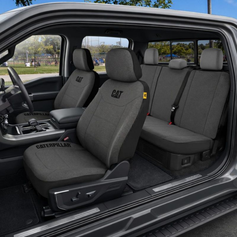 Fundas de Asiento CAT para Pickup de Tamaño Completo - Juego de Algodón