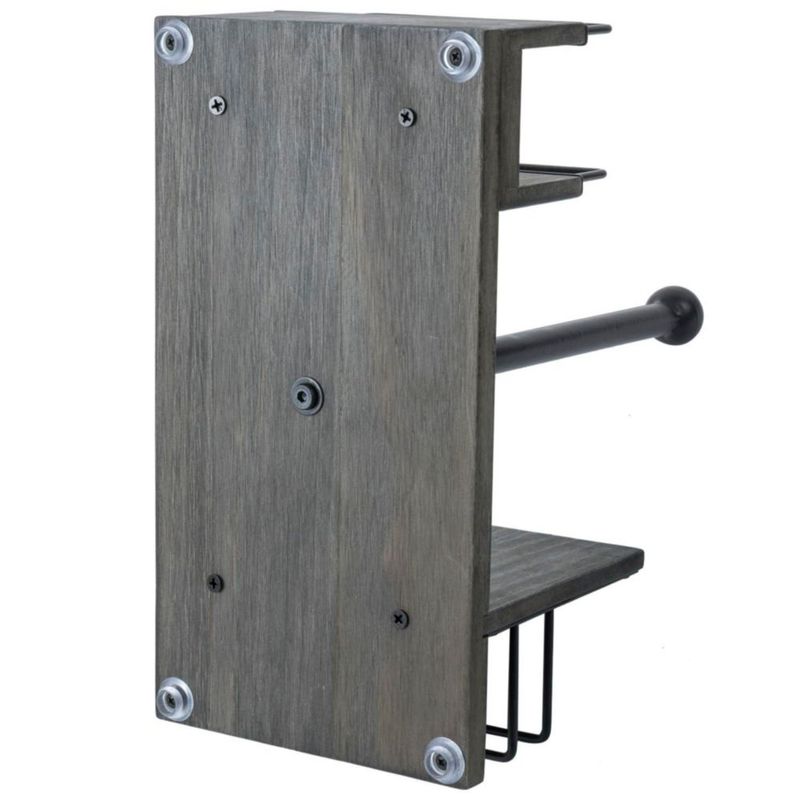 Porta toallas de papel MyGift 29x16x34 cm Madera gris y metal