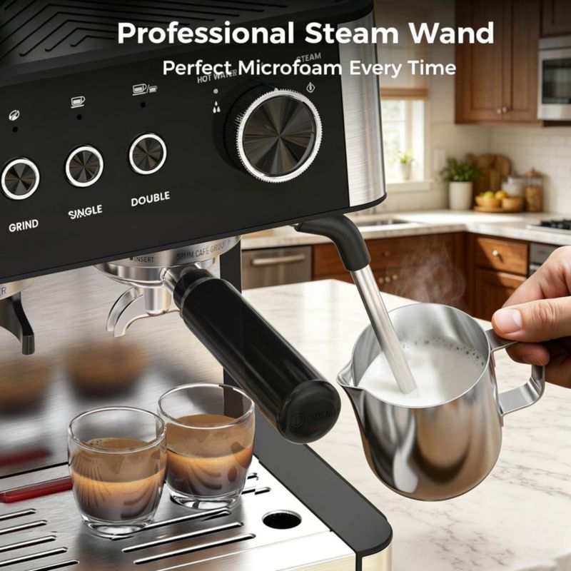 Máquina de espresso Electactic 20 bar con molinillo