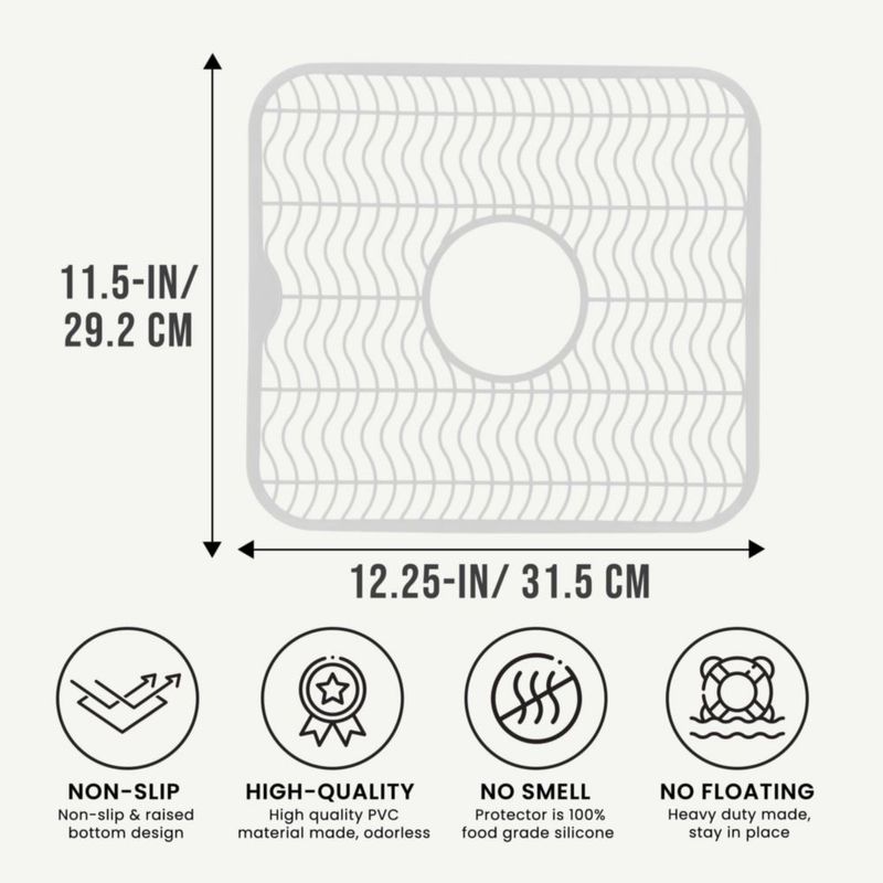Protector de fregadero DecorRack 30x28 cm Escurridor blanco