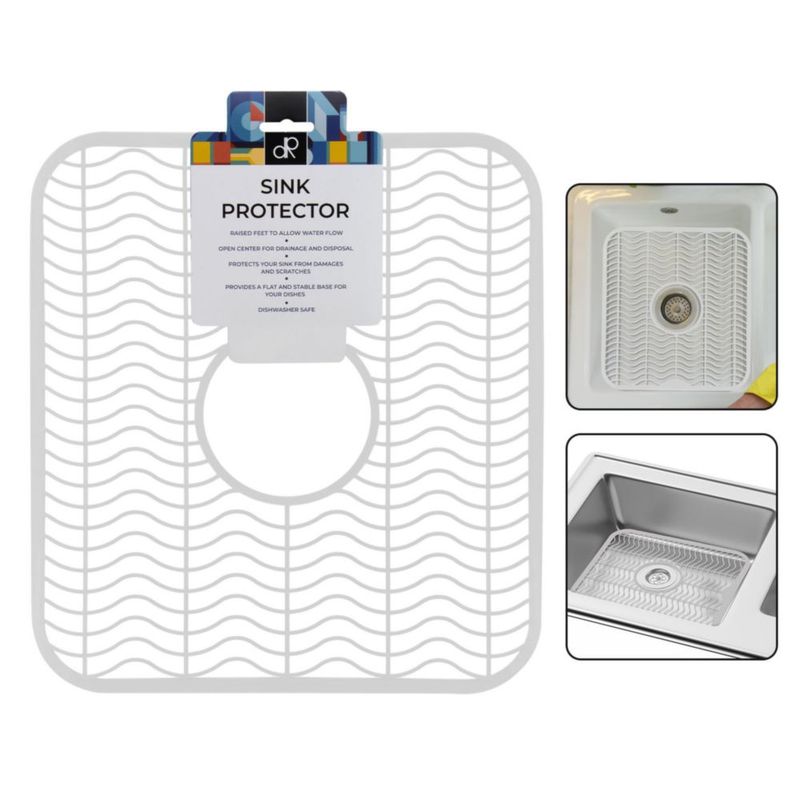 Protector de fregadero DecorRack 30x28 cm Escurridor blanco