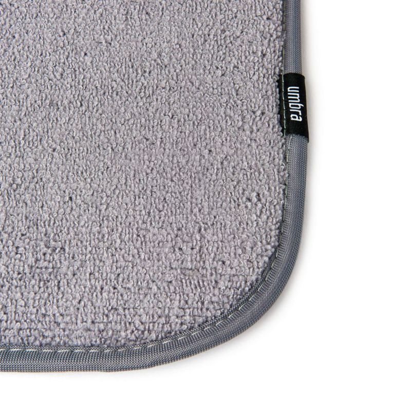 Escurridor de Vajilla Umbra Plegable con Alfombra de Microfibra Gris Oscuro