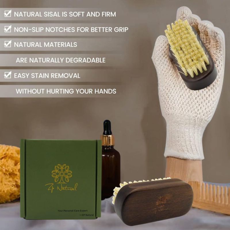Cepillo de uñas ZP Natural 2 unidades con cerdas de sisal
