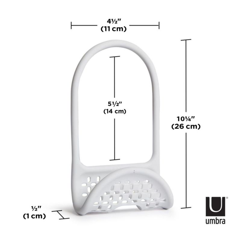 Organizador de fregadero Umbra 26 × 11 × 08 cm blanco antideslizante