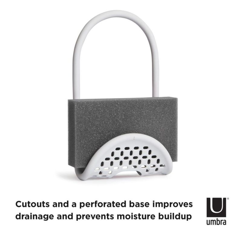 Organizador de fregadero Umbra 26 × 11 × 08 cm blanco antideslizante