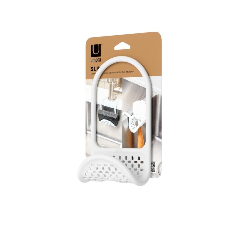 Organizador de fregadero Umbra 26 × 11 × 08 cm blanco antideslizante