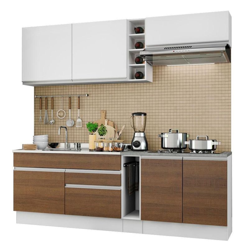 Cocina integral completa modular madesa glamy 220cm bm 04