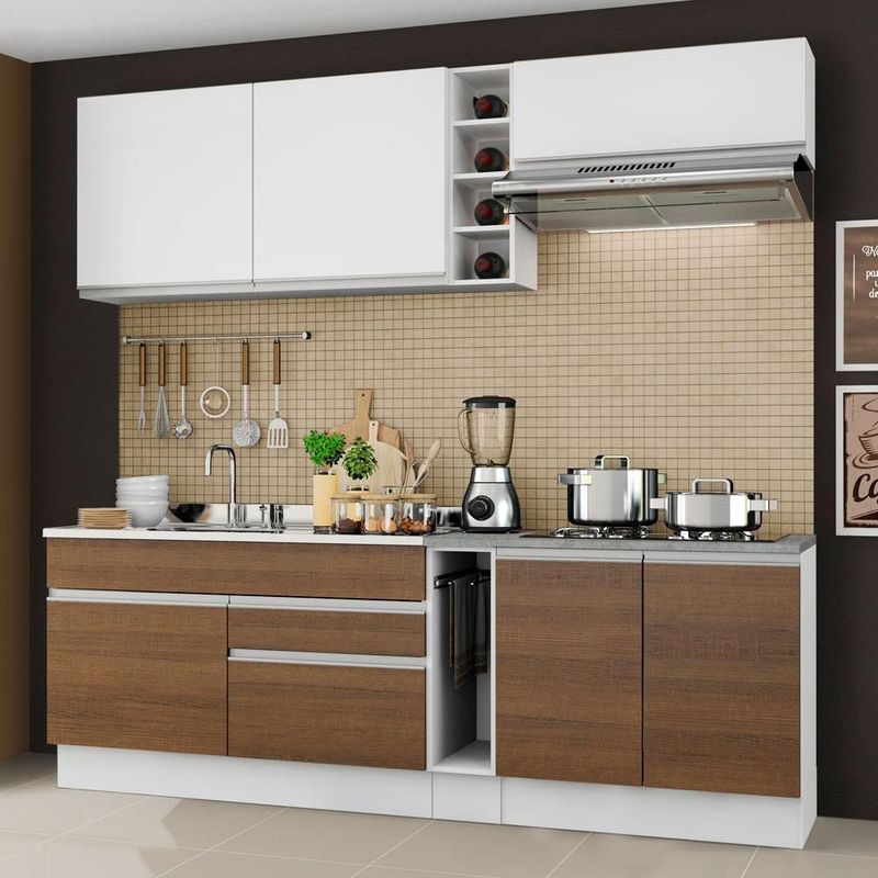 Cocina integral completa modular madesa glamy 220cm bm 04