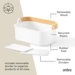 Cubo Umbra Bellwood Mediano 27 × 17 × 12 cm Blanco/Natural