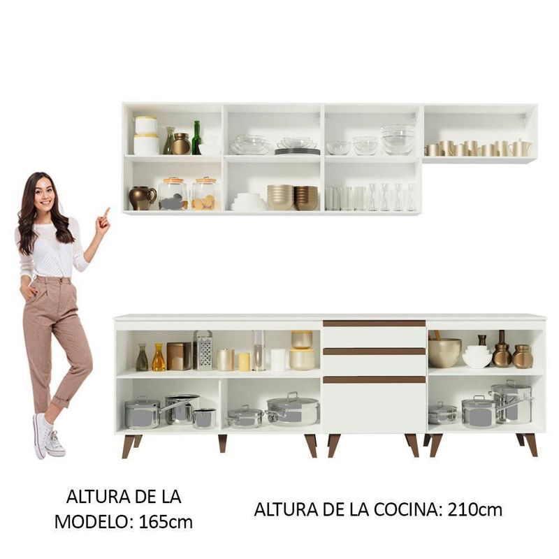 Cocina integral completa modular madesa reims 250cm bb 11