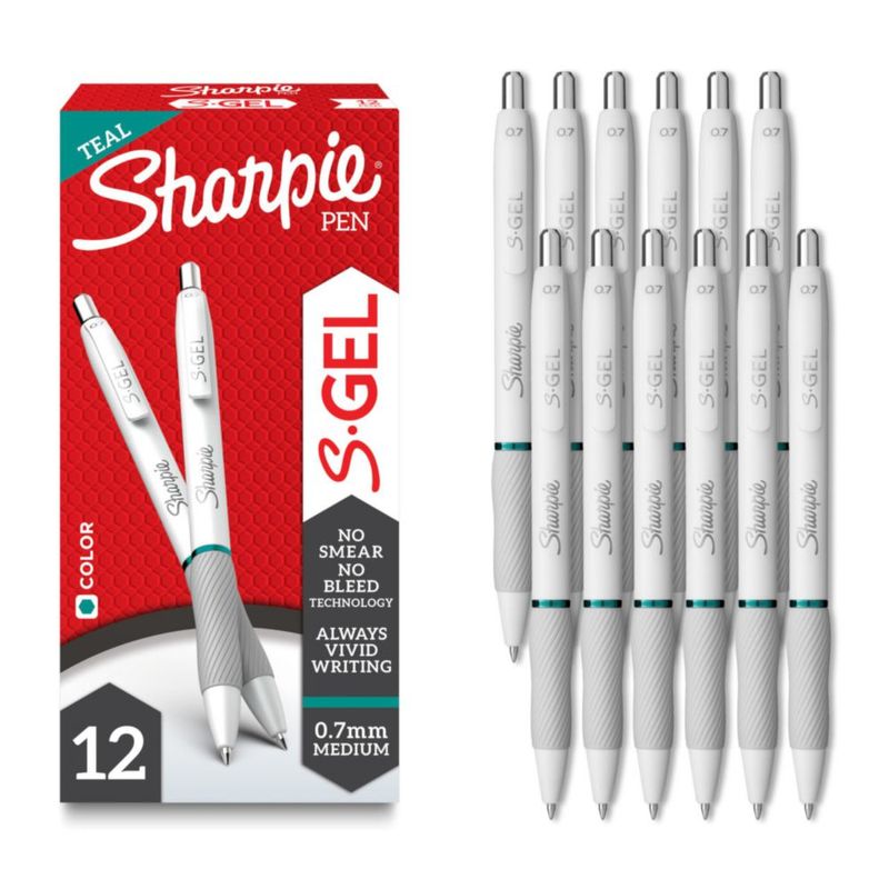 Bolígrafos de Gel Sharpie 07 mm Turquesa 12 Unidades